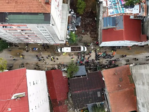 Ayazağa'da sel felaketinin boyutu drone ile görüntülendi - fotoğraf 2