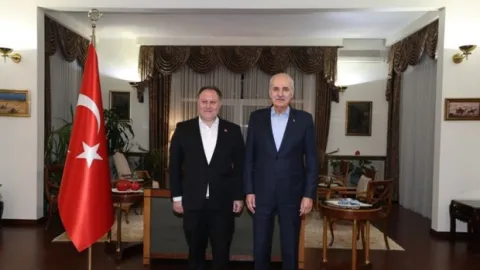 TBMM Başkanı Kurtulmuş, Türkiye'nin Bişkek Büyükelçiliğini ziyaret etti