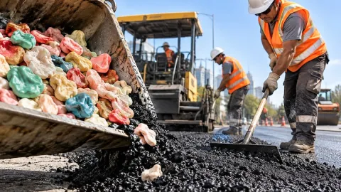 Testlerden başarıyla geçti: Çiğnenmiş sakızlar artık asfalta karıştırılacak