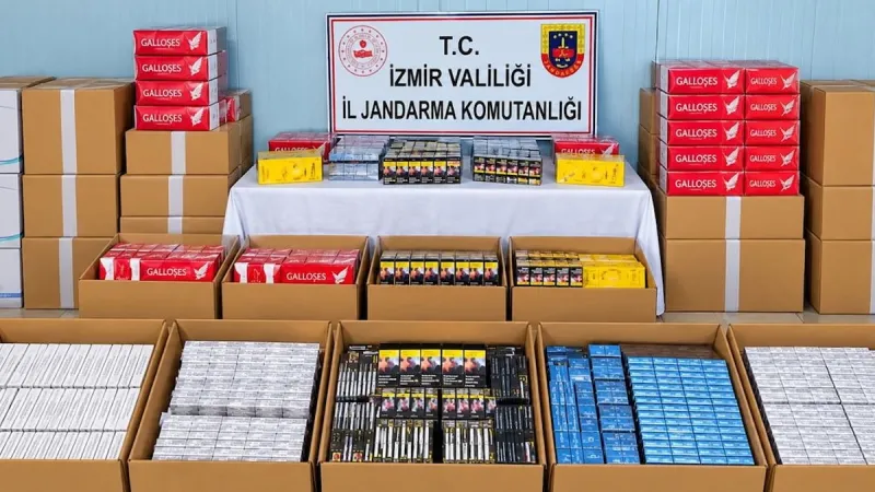 Torbalı'da 27 bin paket kaçak sigara ele geçirildi