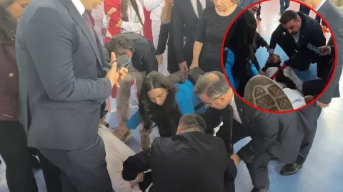 Törende fenalaşan öğrenciye doktor milletvekili ve il başkanı müdahale etti