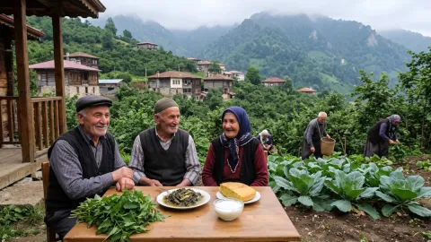 Türkiye'nin bu köyünde yaşayanlar 100 yaşını deviriyor: Sırrı sofradan eksik etmedikleri o tek besinmiş