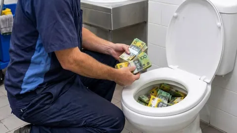 Tuvaleti temizlerken milyoner oldu