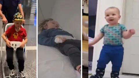 Uçuklu akrabasının öptüğü küçük Atlas ölümden döndü
