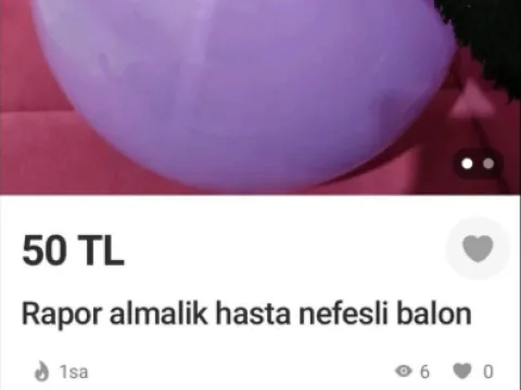 Kara mizah değil! 50 liraya hastalık garantili balon - fotoğraf 1