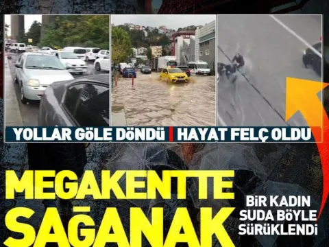 Esenyurt'ta sel: Suya kapılan kadın son anda kurtarıldı - fotoğraf 2