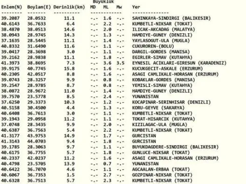 DEPREM Mİ OLDU? 31 EKİM SON DEPREMLER! AFAD, Kandilli Rasathanesi Deprem Sorgulama - fotoğraf 2