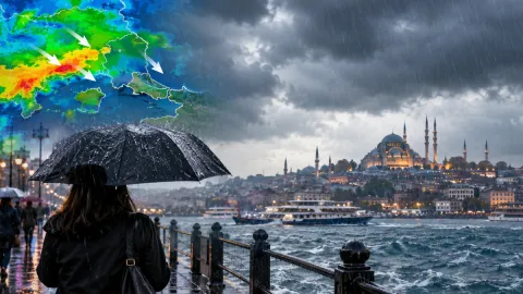 Yağmur bugün Trakya'dan giriş yaptı: İstanbul'u etkisi altına alacağı saat verildi