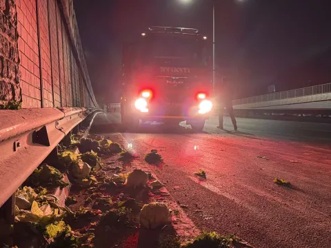 Eskişehir’de 4 ton marul yüklü kamyonet devrildi - fotoğraf 1