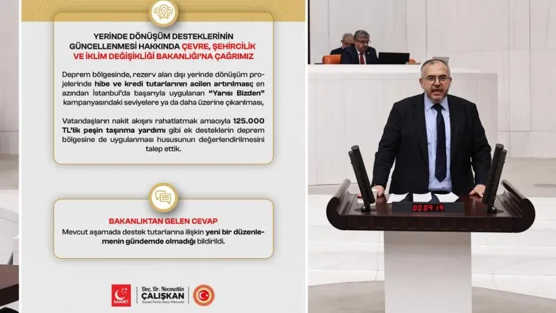 Yerinde Dönüşüm Desteğinin Artırılması Talebine Bakanlıktan Red!