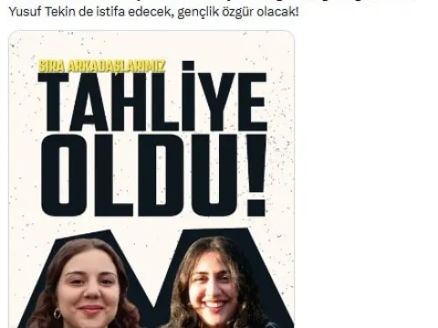 Bakan Tekin'i protesto eden TİP'li gençler tahliye edildi - fotoğraf 2