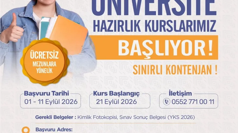YKS ve LGS HAZIRLIK KURS BAŞVURULARI BAŞLADI
