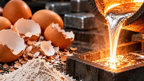 Yumurta kabuklarını öğütüp metale karıştırdılar